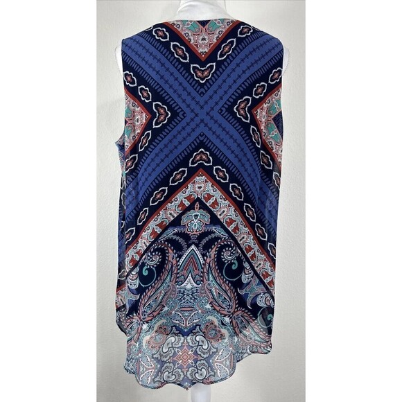 JM Collection Sleeveless Blouse Size Large (14/16) - Picture 2 of 12